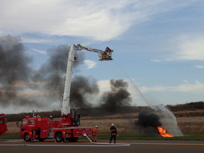 航空機火災の消火訓練2