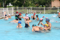 浦田小学校のプール開き。市内のほとんどの学校では今週中にプール開きが行われます2