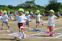 あいかわ保育園運動会（９月３日、あいかわ保育園運動広場）