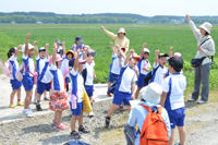 菜の花迷路へ出発