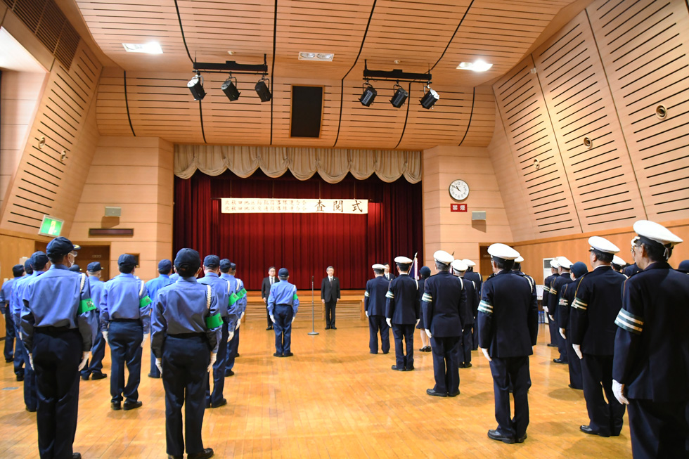 令和7年 北秋田地区防犯指導隊連合会・交通指導隊連合会安全祈願式および査閲式