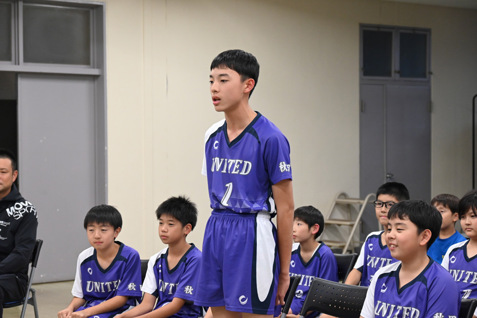 大会の感想を述べる辻󠄀キャプテン
