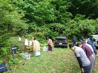 森吉神社での神事