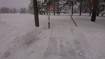 雪の中の消火栓