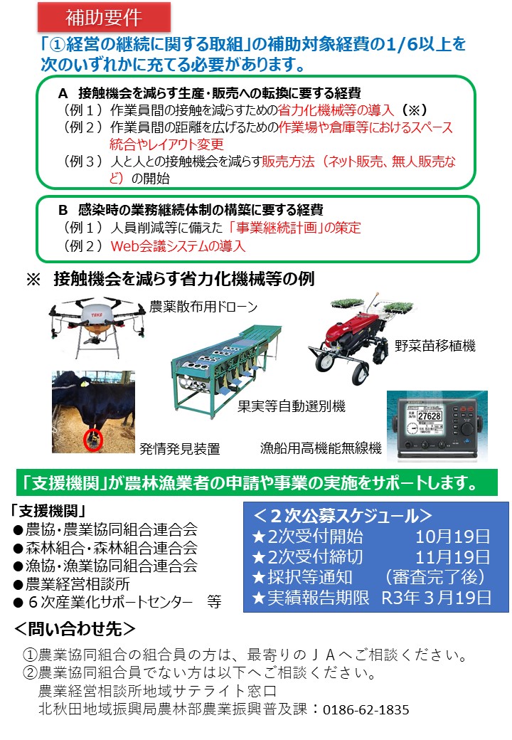 経営継続補助金二次募集チラシ裏